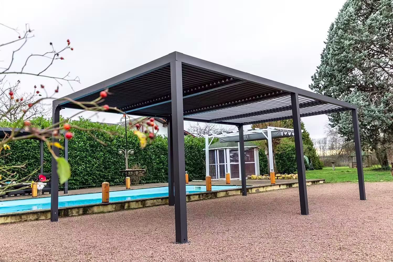 Pergola Bioclimatique 21.52m² Gris Anthracite - PER3660BI
