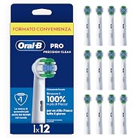 Oral-B Testina Di Ricambio PRO Precision Clean Bianca. Confezione da 12 Testine