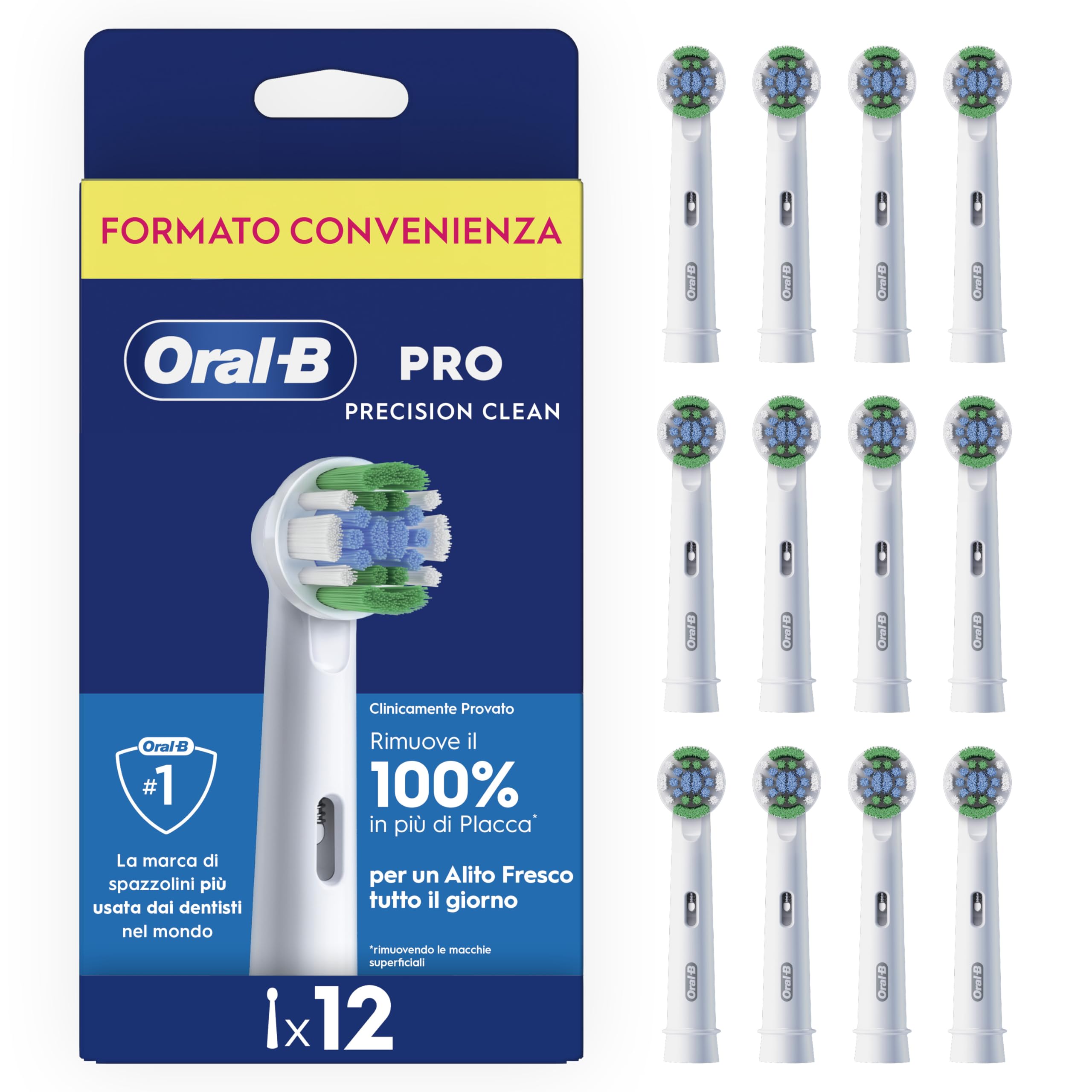 Oral-B Testina Di Ricambio PRO Precision Clean Bianca. Confe