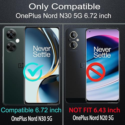 Miniatura 2 de YKHJKLEC Funda protectora para OnePlus Nord N30 5G con 2 protectores de pantalla HD, resistente a prueba de golpes con rotación de 360 con soporte