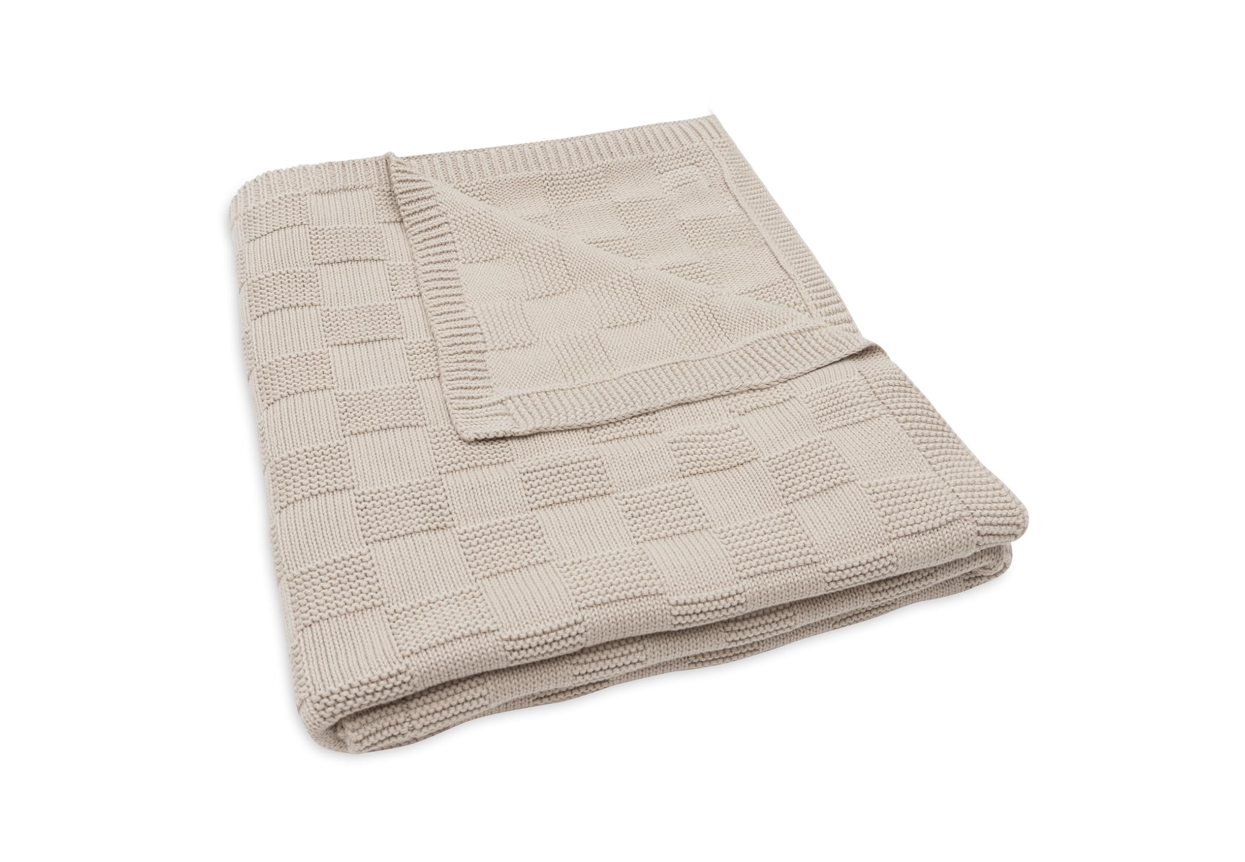 Jollein Coperta per neonati Box Knit - Warm Sand - 100x150cm - 100% cotone - Per culla - 1,0 TOG - Certificazione GOTS
