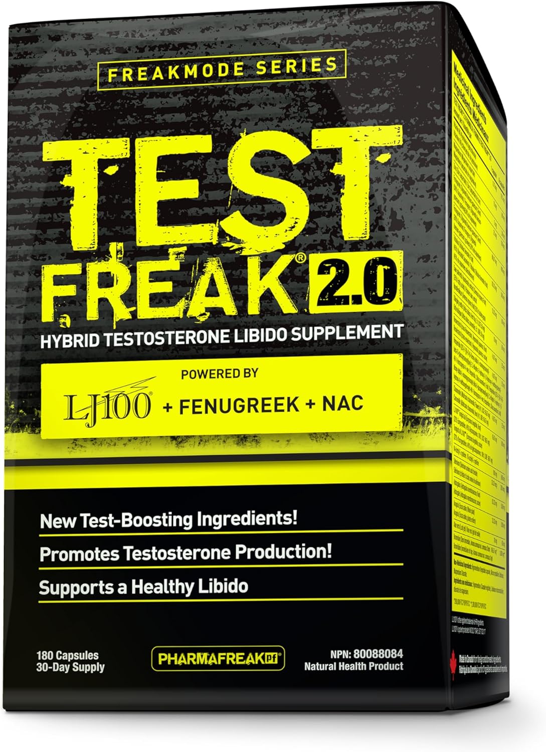 PHARMAFREAK Test Freak 2.0 – Herbal Energy & Wellness Support for Men | With Tongkat Ali, Fenugreek & Tribulus | Supports Energy, Strength & Stamina – 180 Capsules - Image 4
