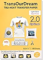 Vista 10 de TransOurDream Papel de transferencia de calor con purpurina 2.0 para impresora de inyección de tinta (20 hojas, 8.5 x 11 pulgadas), vinilo