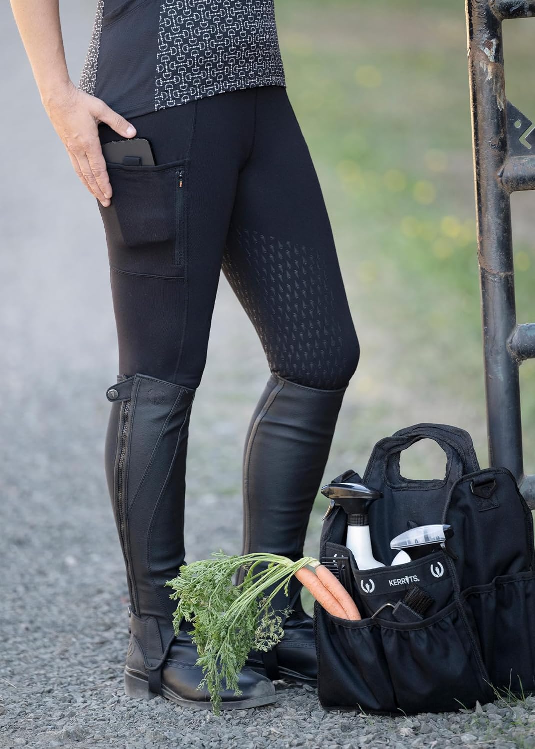 Kerrits Women's Solutions Utility Riding Tight – Versatile, Functional Barn Pant, Full Leg Silicone Grip, Multiple Pockets