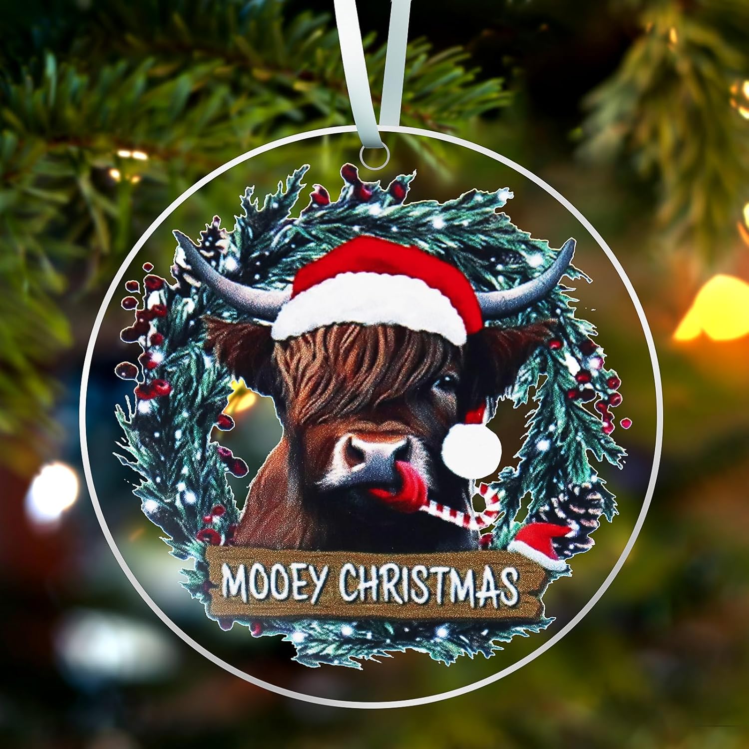 Christmas Ornaments 2023 Cow Ornaments for Christmas Tree, Cow