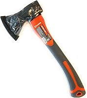 Vista 5 de Hacha de camping con recubrimiento de polvo cabezal de hoja de acero al carbono endurecido forjado y mango ergonómico de goma Fibra de vidrio