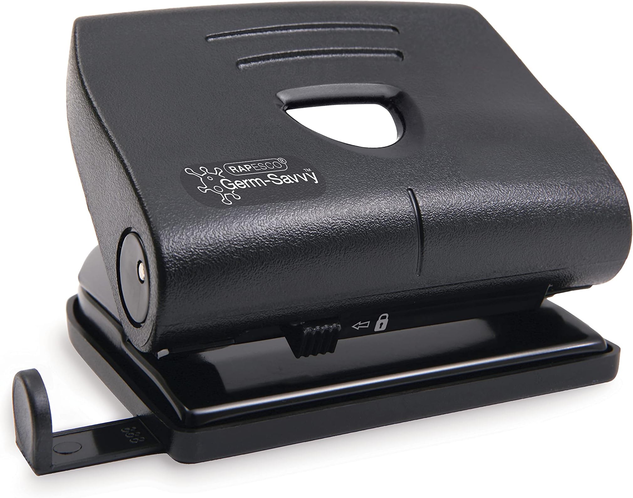 Perforatrice De Bureau Swingline Precision Pro - 2 Ou 3 Trous, Capacité 10 Feuilles, Réglable, Noir/argent