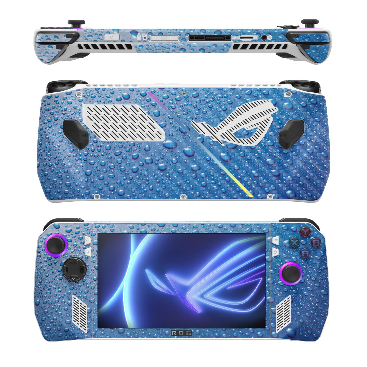 MightySkins Carbon Fiber Skin Compatible with Asus ROG Ally - Mist | Protective, Durable Textured Carbon Fiber Finish | Easy to Apply, Remove, and Change Styles