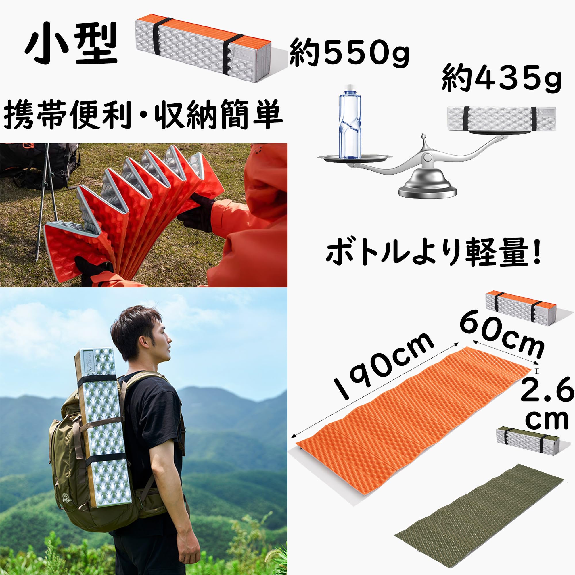 Amazon | R値2.6 キャンプ マット 1℃以上 保温 断熱 車中泊 マット 厚