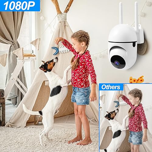 Miniatura 4 de Cámara de seguridad de 24 GHz y 5G cámaras de seguridad inalámbricas 1080P para exteriores cámaras de vigilancia externas de 360 grados para