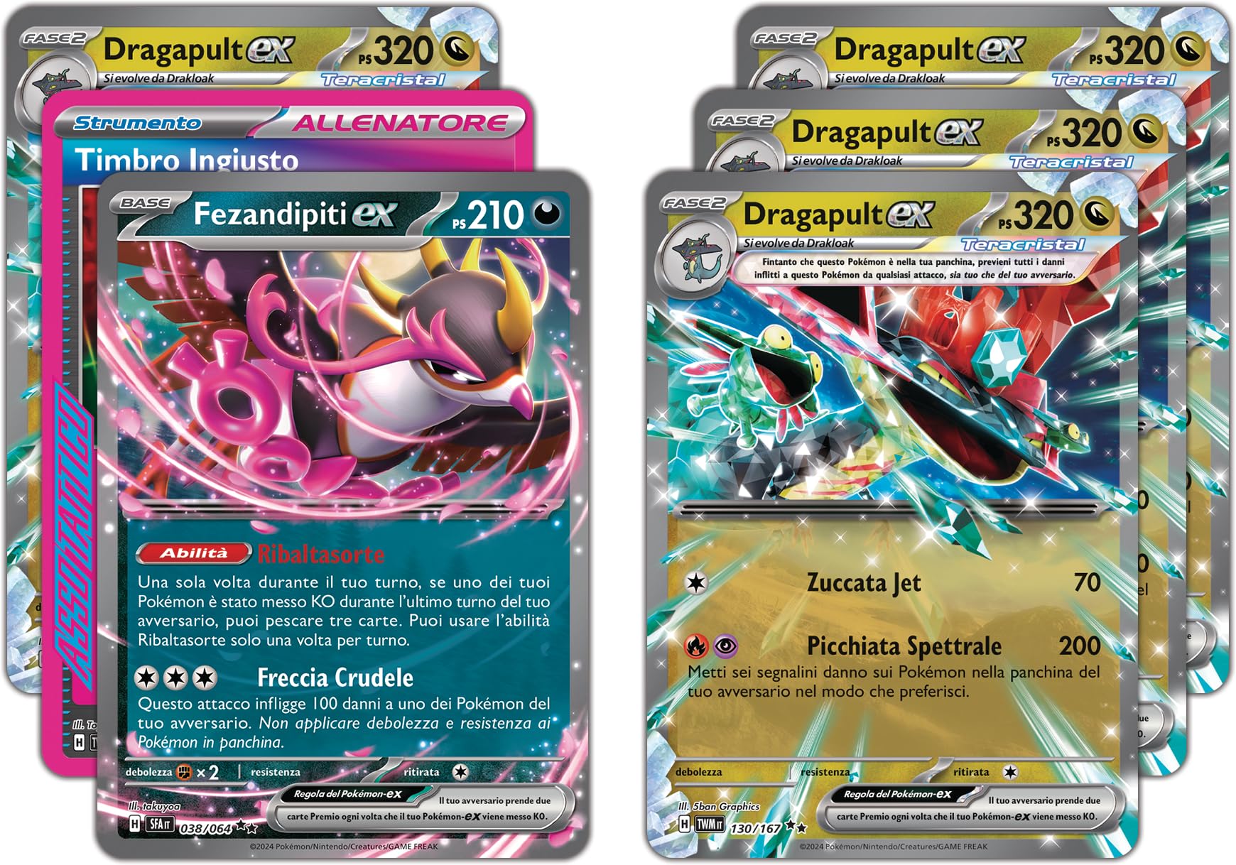 GCC Pokémon: Mazzo Lotte di Lega Dragapult-ex (un mazzo di 60 carte pronto per giocare con Dragapult-ex e Fezandipiti-ex)