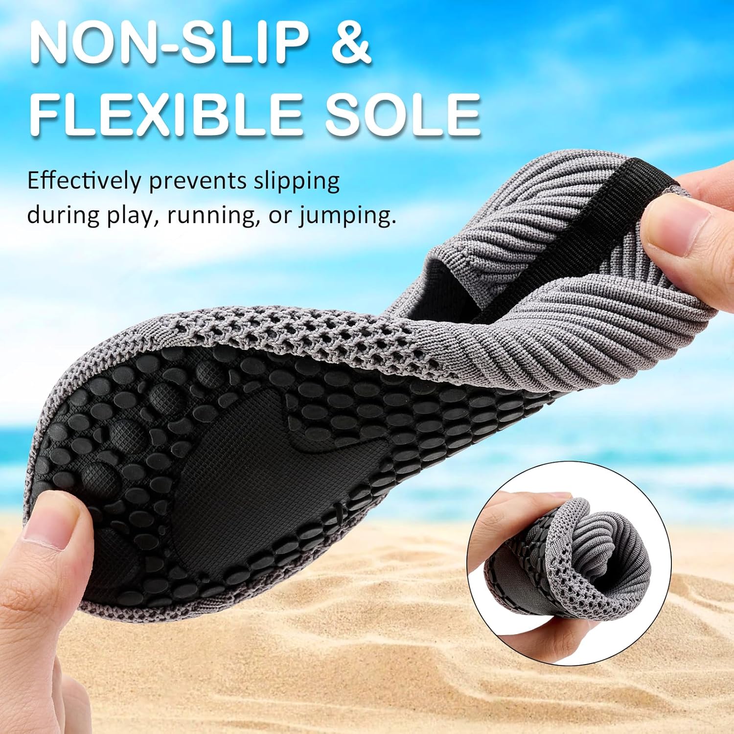 ANLUKE Kids Water Shoes Girls Boys Slippers Swimming Shoes Barefoot Quick Dry Aqua Socks - Image 5