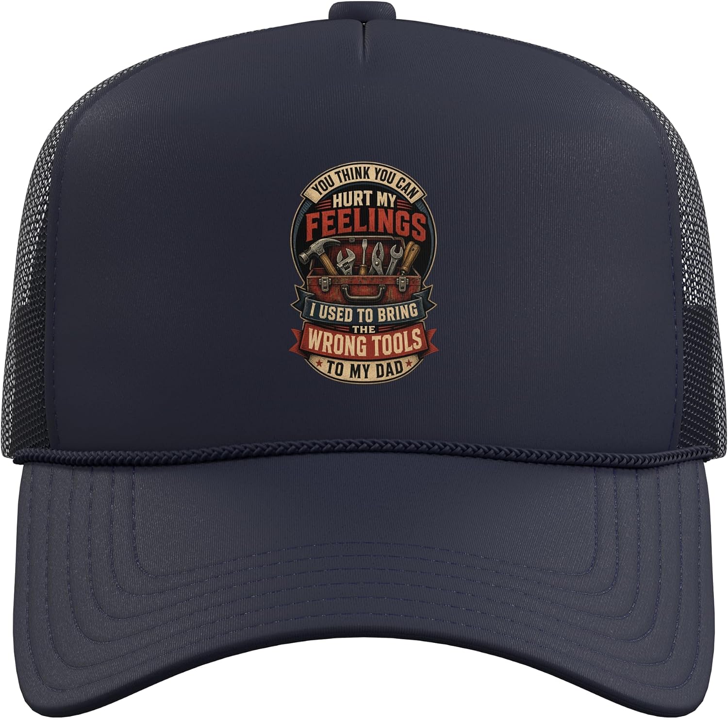 I Used to Bring THE Wrong Tools to My DAD Mechanic Humor Trucker Hat with Adjustable Mesh Back image 2