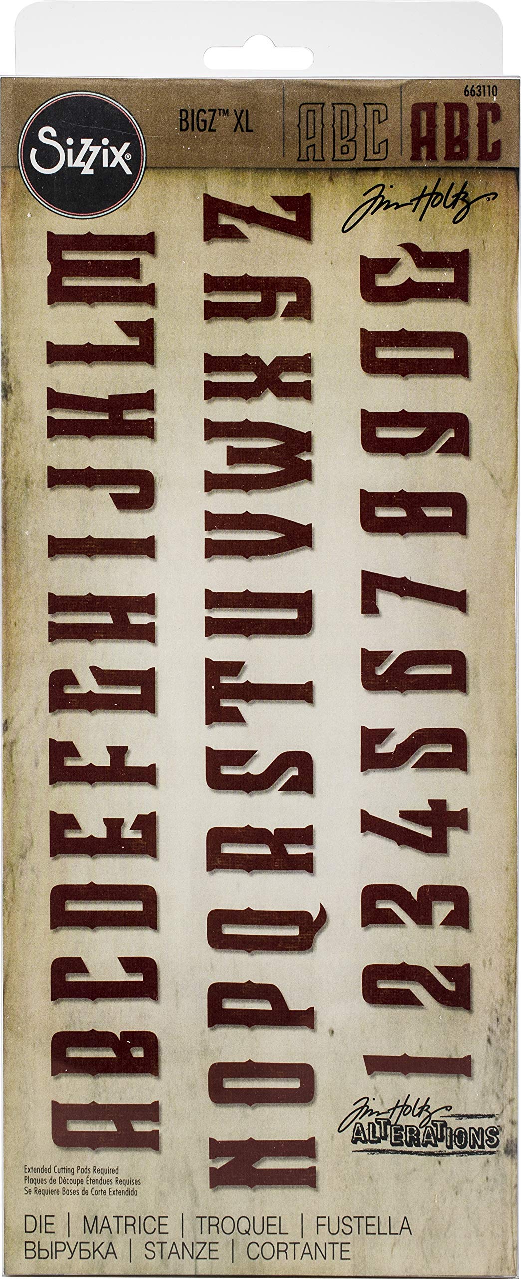 Sizzix Bigz XL Alphabet Die, Wonderland by Tim Holtz, Red : Buy
