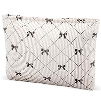 Vista 24 de Bolsa de maquillaje de flores para mujer, bonita bolsa de maquillaje para bolso, bolsa de cosméticos con cremallera, bolsa de cosméticos de lona