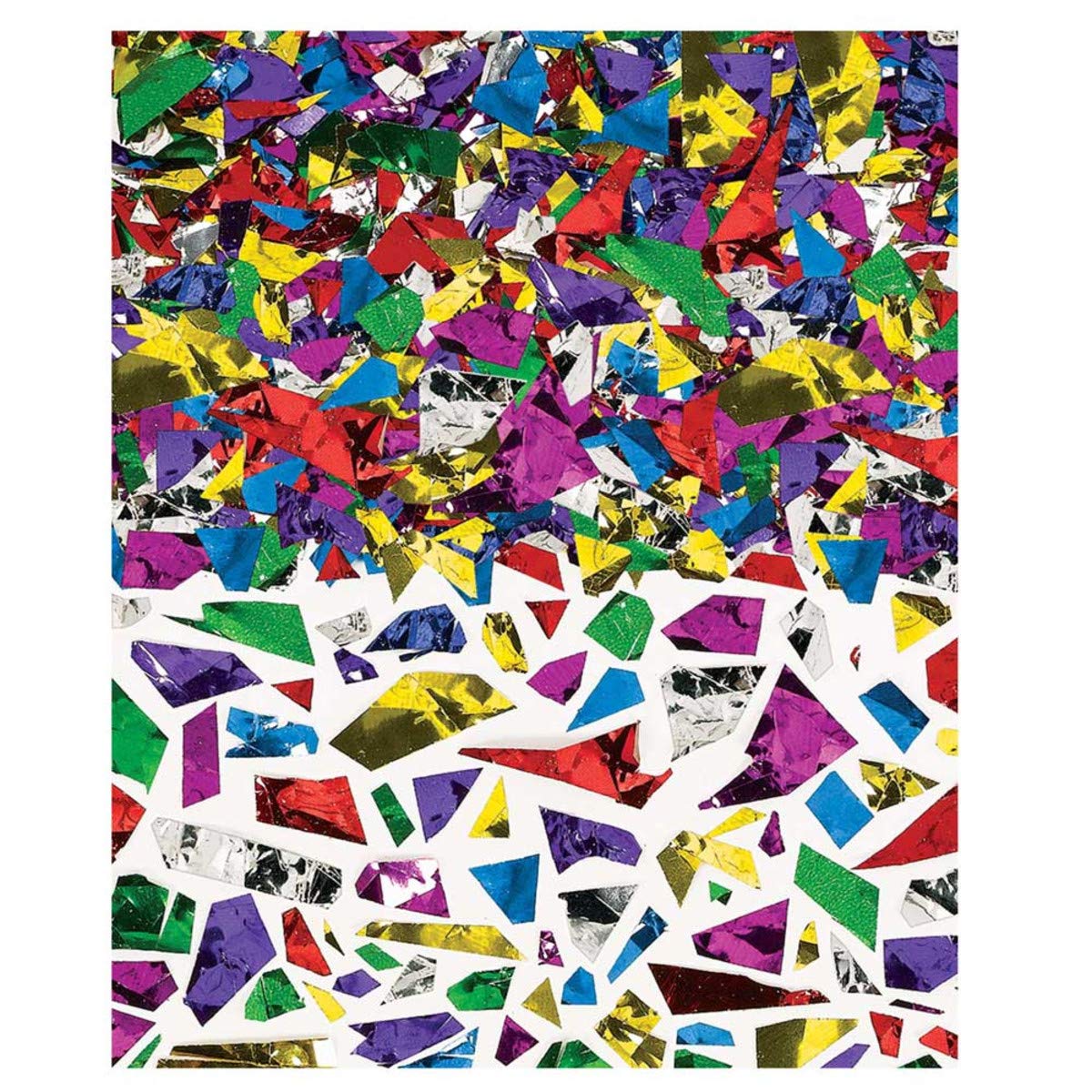Feuilles de Sparkle Shred Amscan pour embellir une table de fête vide
