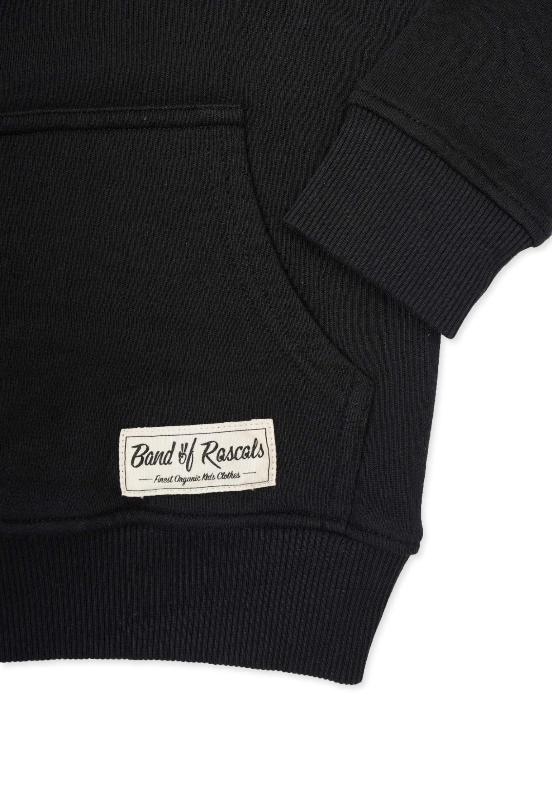 Band of Rascals Dziecięca bluza z kapturem Plain z bawełny ekologicznej, czarny, 164