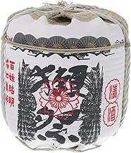 SWOOMEY Decorative Wine Barrel Japanese Accessories Outdoor Home Decor Japanese Sake Barrel Models Barrel Props Wine Bottle Protector Traditional Japanese Barrel Decors Barrel Ornament Cup