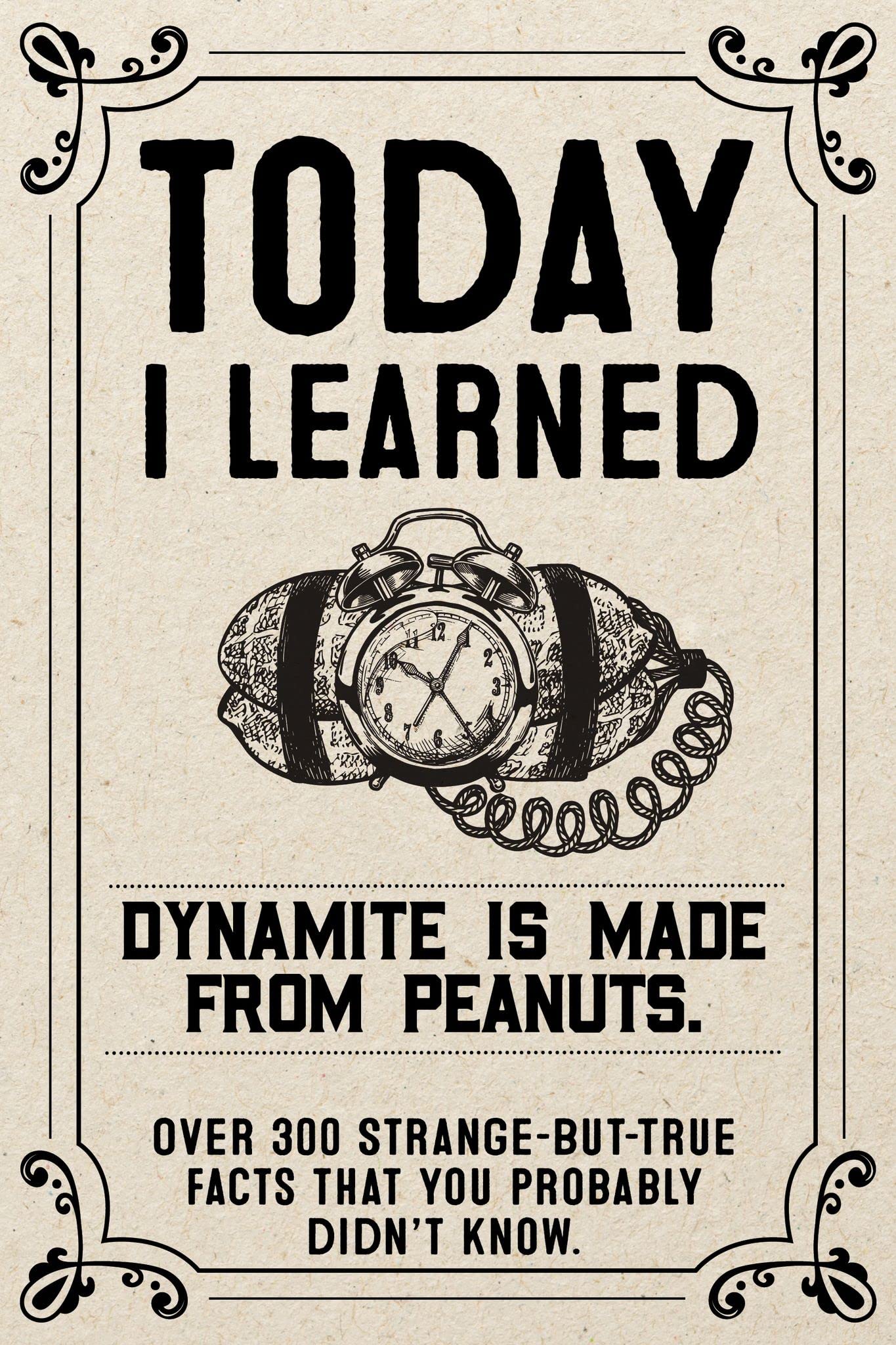 Today I Learned Paperback Gift Book: Over 300 Strange But True Facts That You Probably Didn't Know