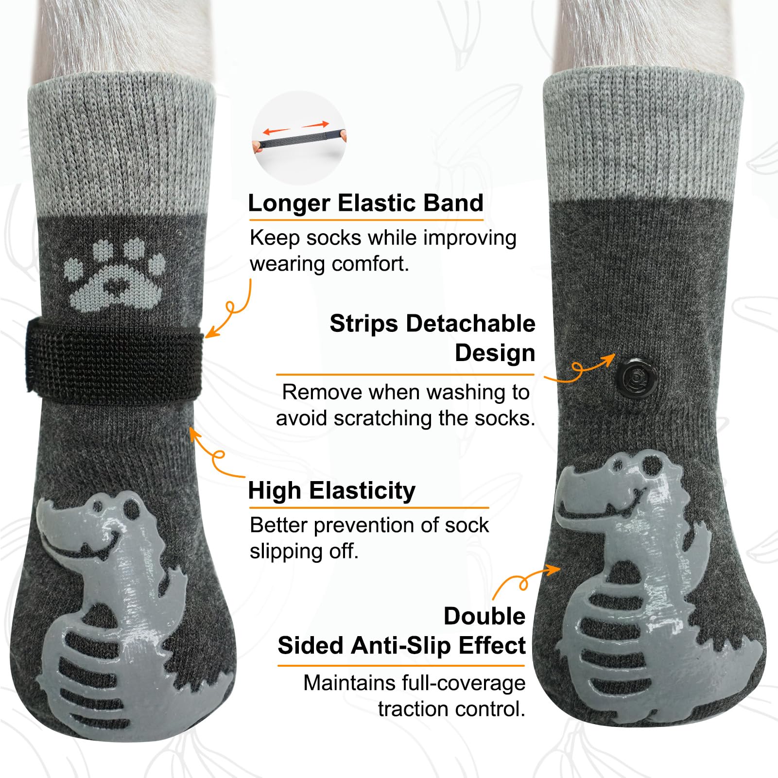 BEAUTYZOO Non-Slip Dog Socks to Prevent Licking Paws - Image 4