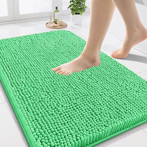 Miniatura 73 de Arotive Alfombras de Baño 30x20, Alfombras de Baño de Chenilla Shaggy Extra Suaves y Absorbentes, Lavables a Máquina con Respaldo de Goma