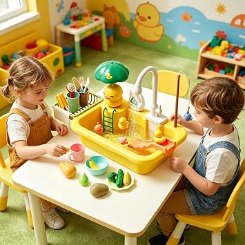 Water Table for Kids Backyard Pool Toys | Kids Fishing Toy for Preschoolers Backyard Patio Beach Camping Daycare Home Bathroom Playroom Holiday Birthday