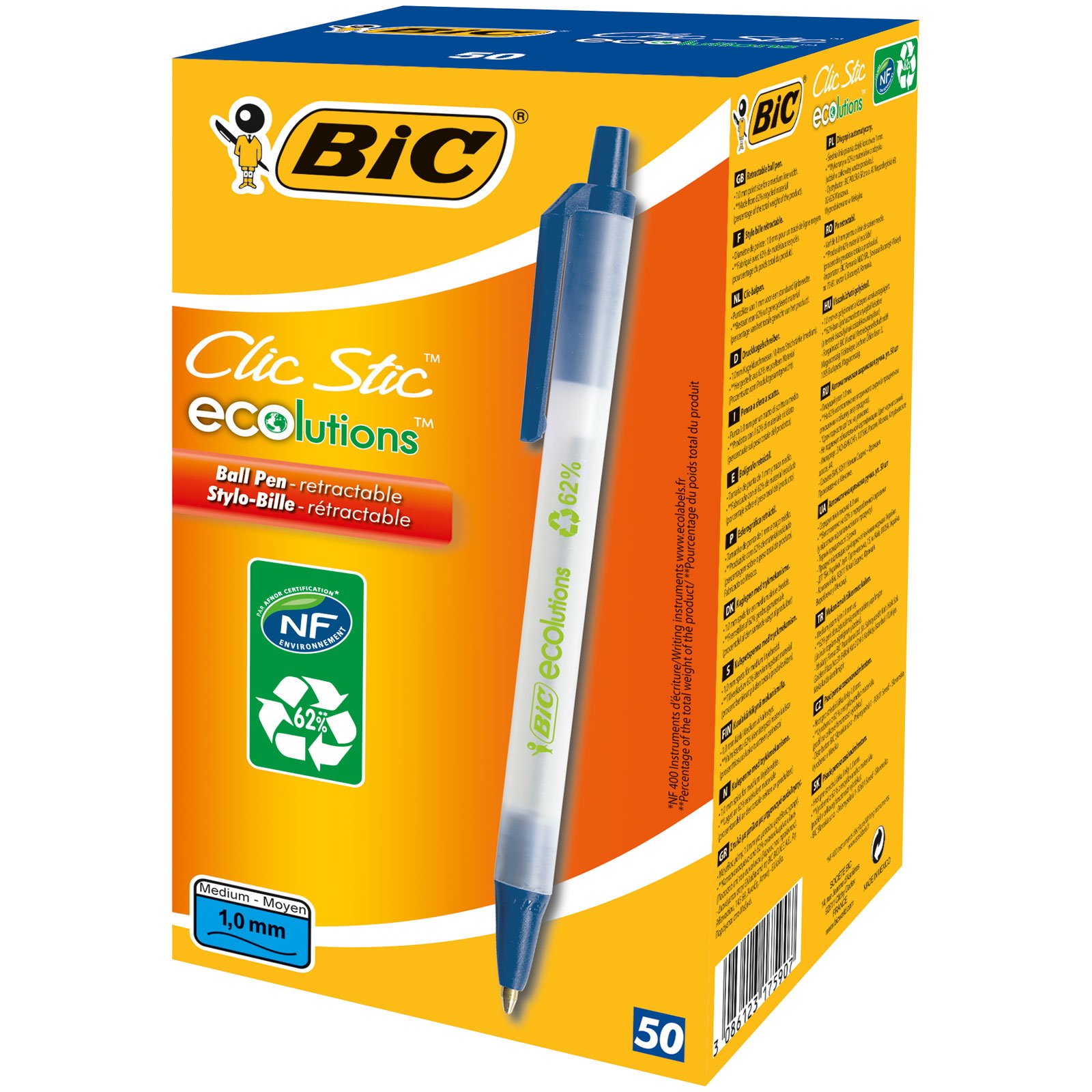 BICEcolutions Clic Stic (Recycled) Blue (Box 50)