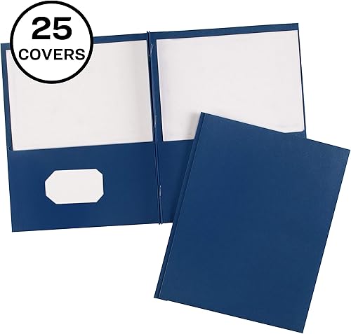 Miniatura 9 de Avery Carpetas de dos bolsillos con cierres de 3 puntas, capacidad para 70 hojas, paquete de 125 carpetas azules (47975)