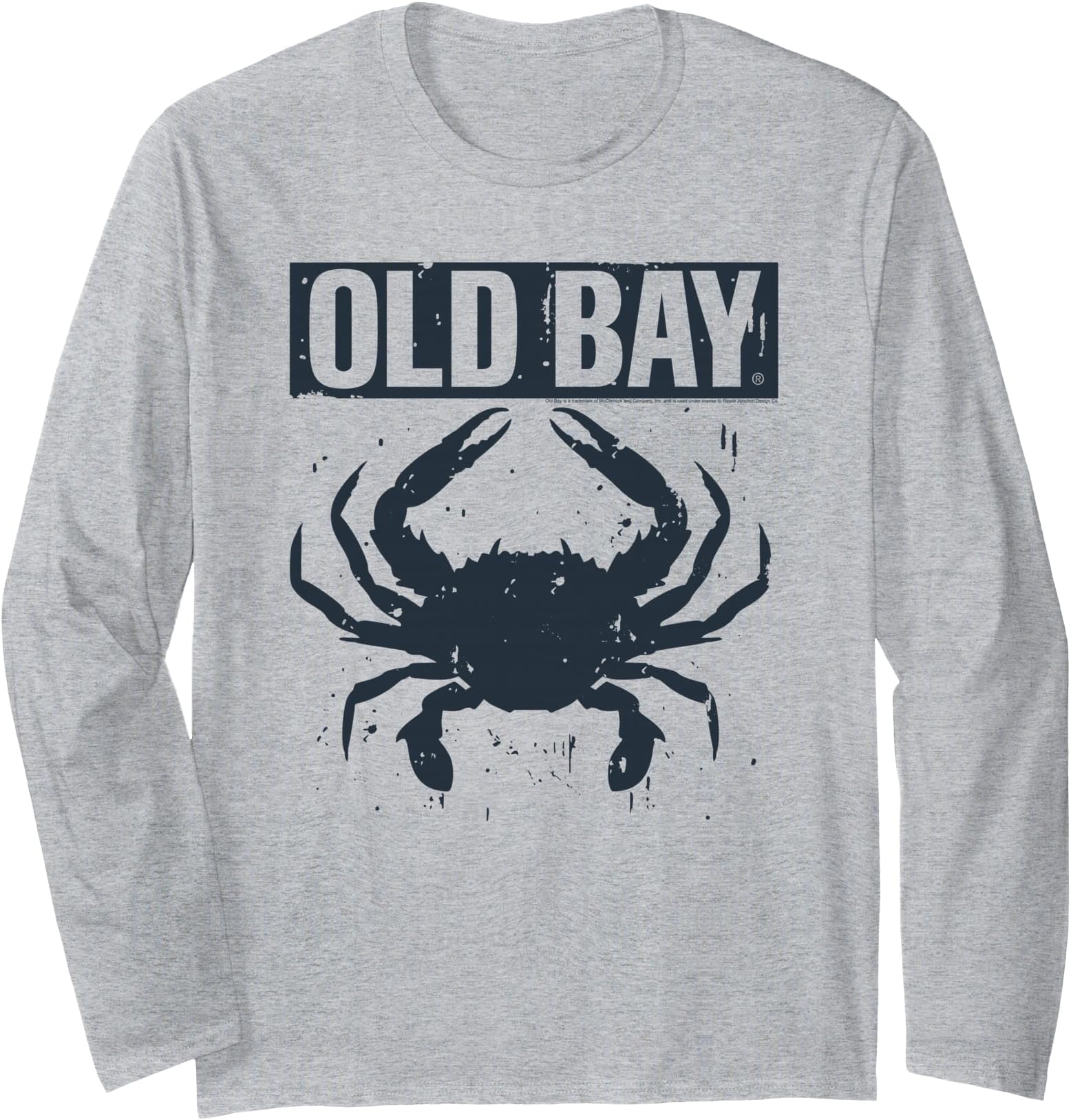 Modern Crab and Logo Seafood Seasoning Foodie Long Sleeve T-Shirt