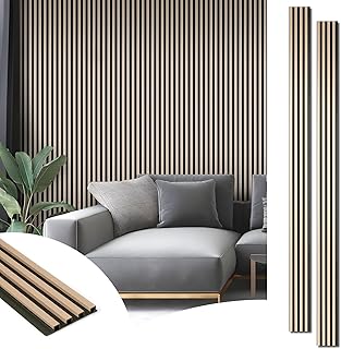 Art3d 8-Pack WPC Wood Slat Wall Panel for Interior Décor, 3D Wood Fluted...