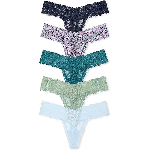 Victoria's Secret Women's Lace Thong Underwear, Panties for Women, Multi Pack (XS-XXL)
