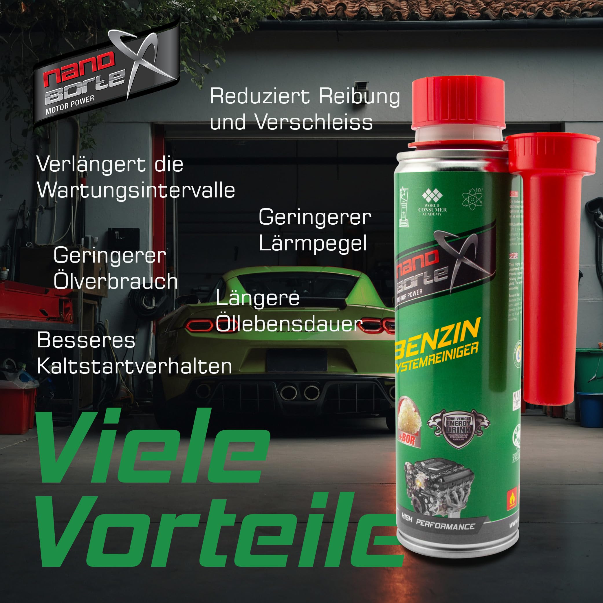 Set Angebot Öl Additiv + Benzinzusatz + Motorspülung Motorschutz BOR Boron Motorbeschichtung Schutz DAS ORIGINAL