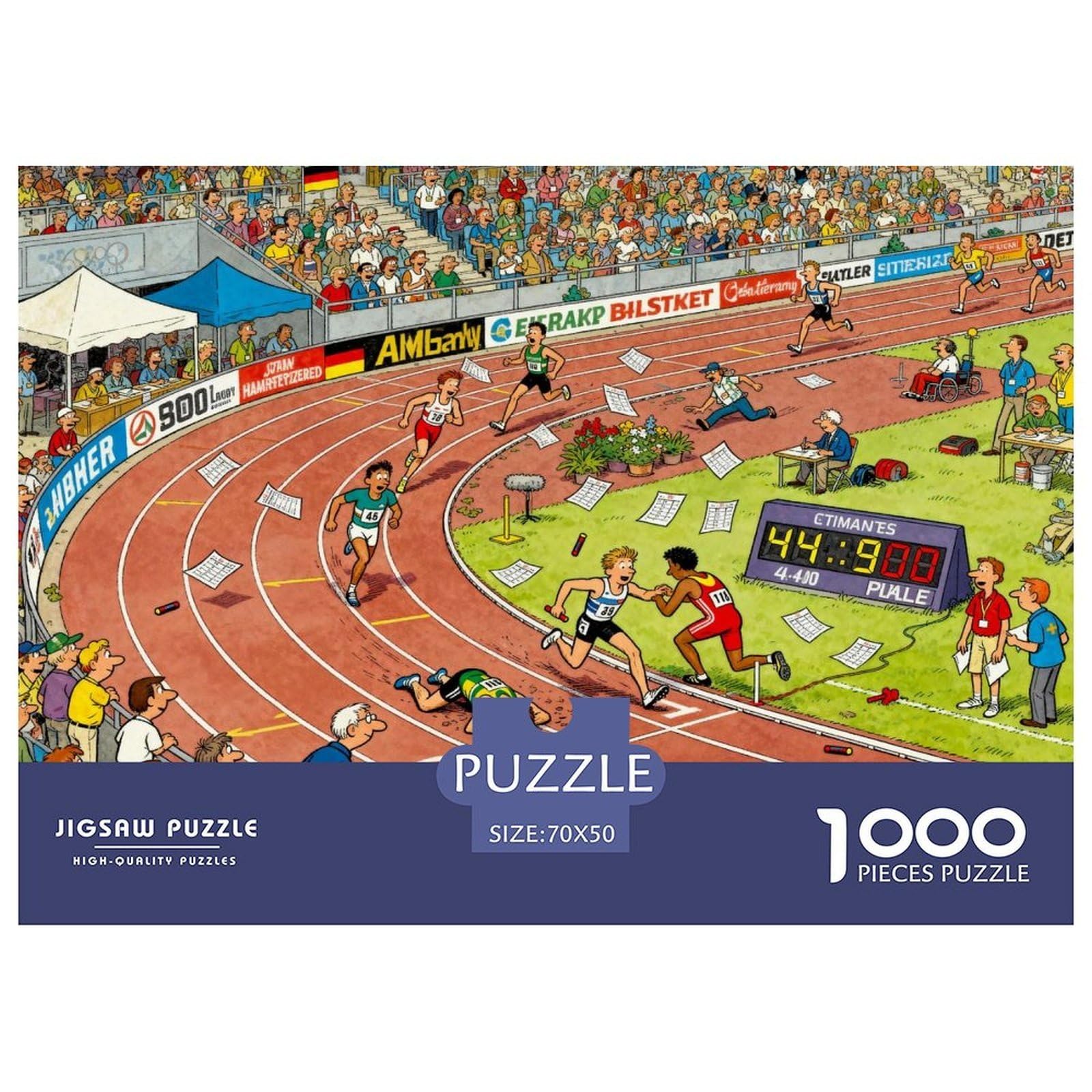Mistakes in Sprint Relay Race Wooden Jigsaw Puzzle Waterproof 1000 Piece Puzzles for Adults Impossible Home Decoration