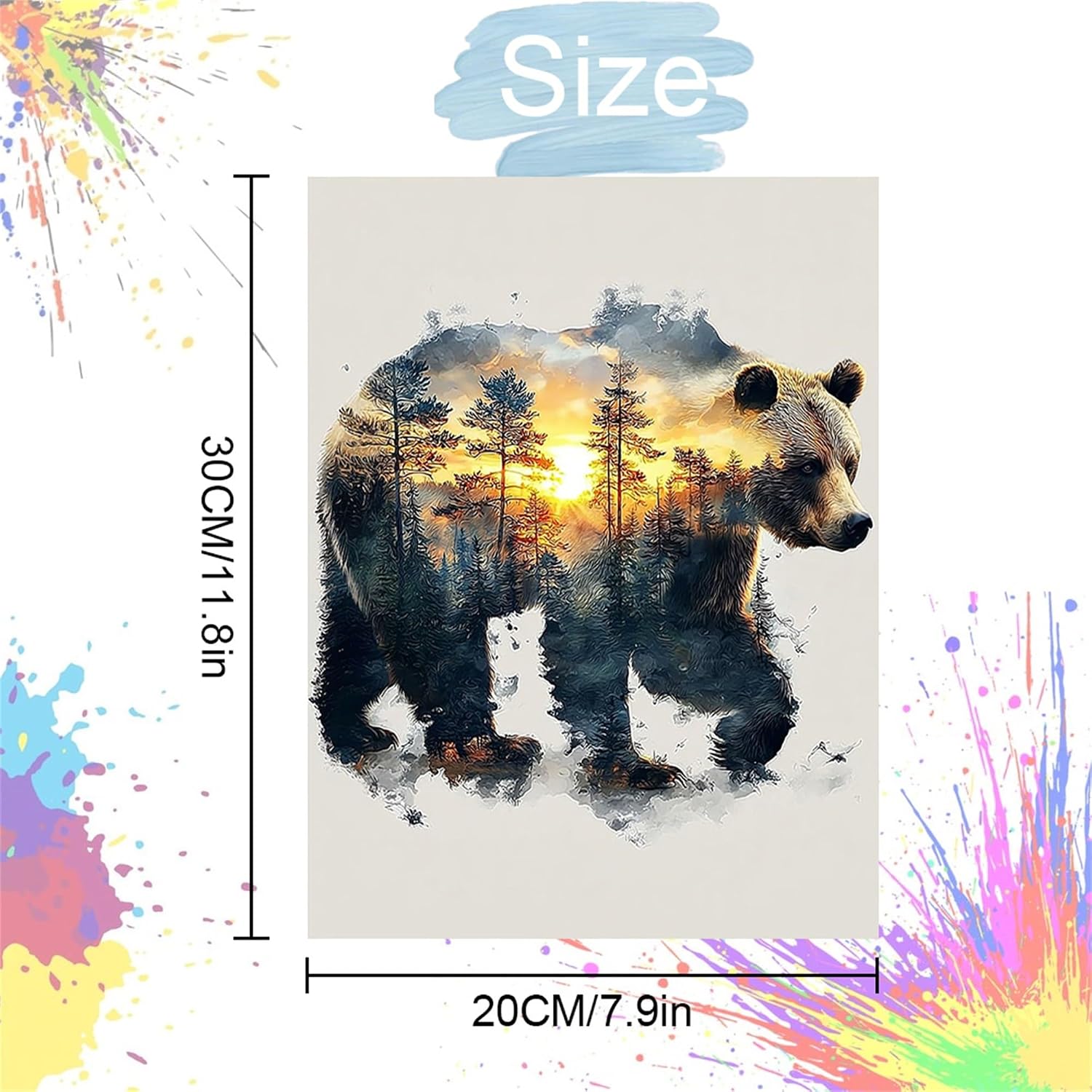 NZNANCHU 4 Pack Animal DIY Paint by Number for Adults,Wooden Framed Painting Kits for Adult,Easy Color by Numbers Acrylic,Small Paint by Number Canvas Crafts Watercolor for Beginner Room Decor