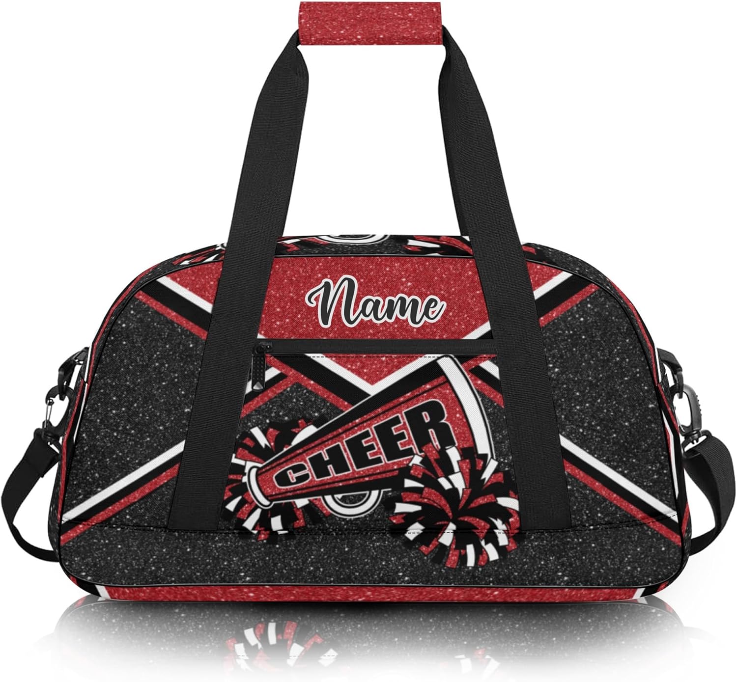 Personalized Cheer Bag with Name, Custom Cheerleader Duffle Bag for Women, Gym Travel Bag for Cheerleaders (Purple)