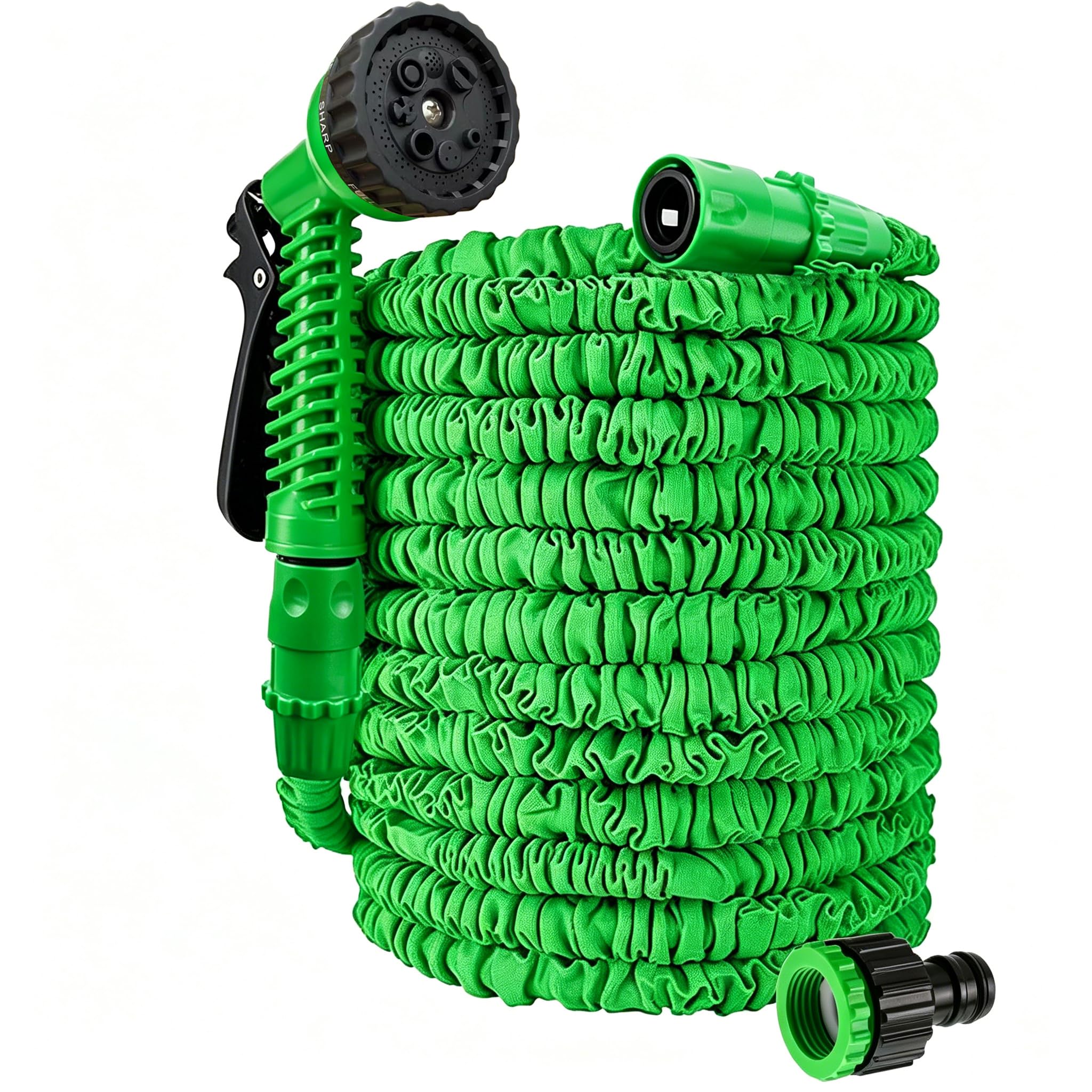 HGLCM expandierendes Garten-Wasserschlauch-Rohr mit 8-Funktions-Spritzpistole 3-mal erweiterbarer flexibler magischer Schlauch Anti-Leckage Leichte einfache Lagerung