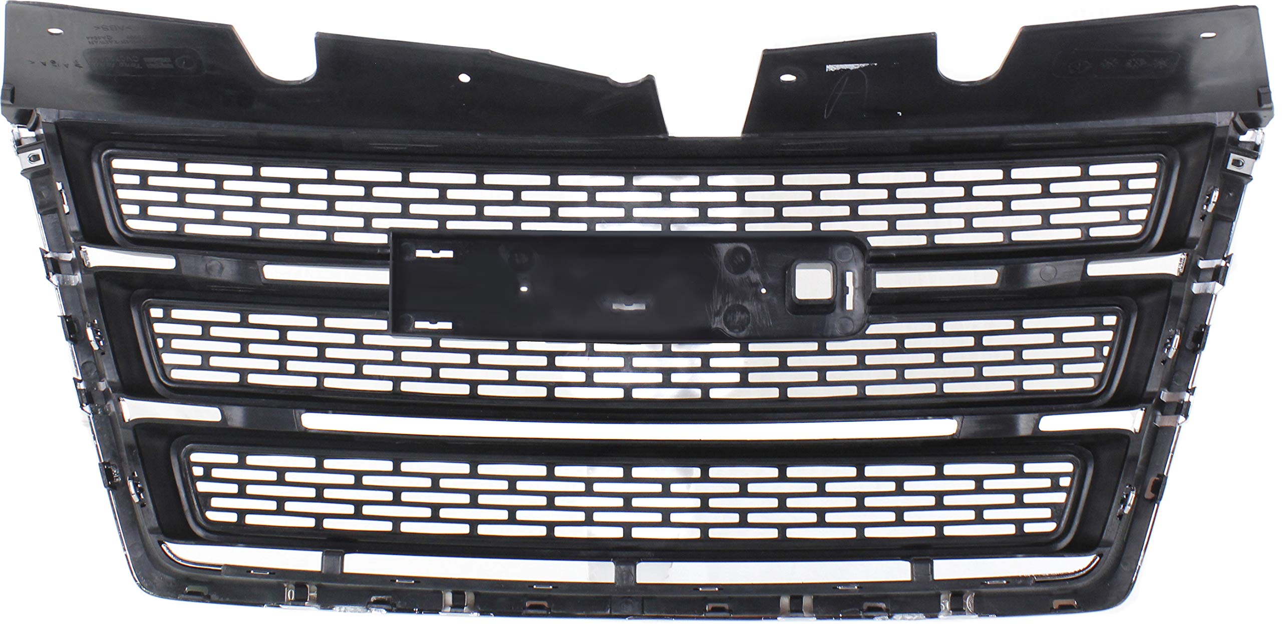 MagicKit Front Bumper Grille For GMC Terrain 2010-2015 – Upper Chrome Trim, SLT Style, Chrome+Matte Black, Without Emblem