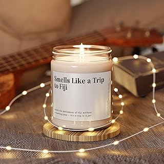 Smells Like a Trip to Fiji Candle Customizable Fiji Candle Surprise Trip Fiji Girls Trip Fiji Vacation Birthday Trip Reveal Anniversary glft Funny, Home Decor Candle