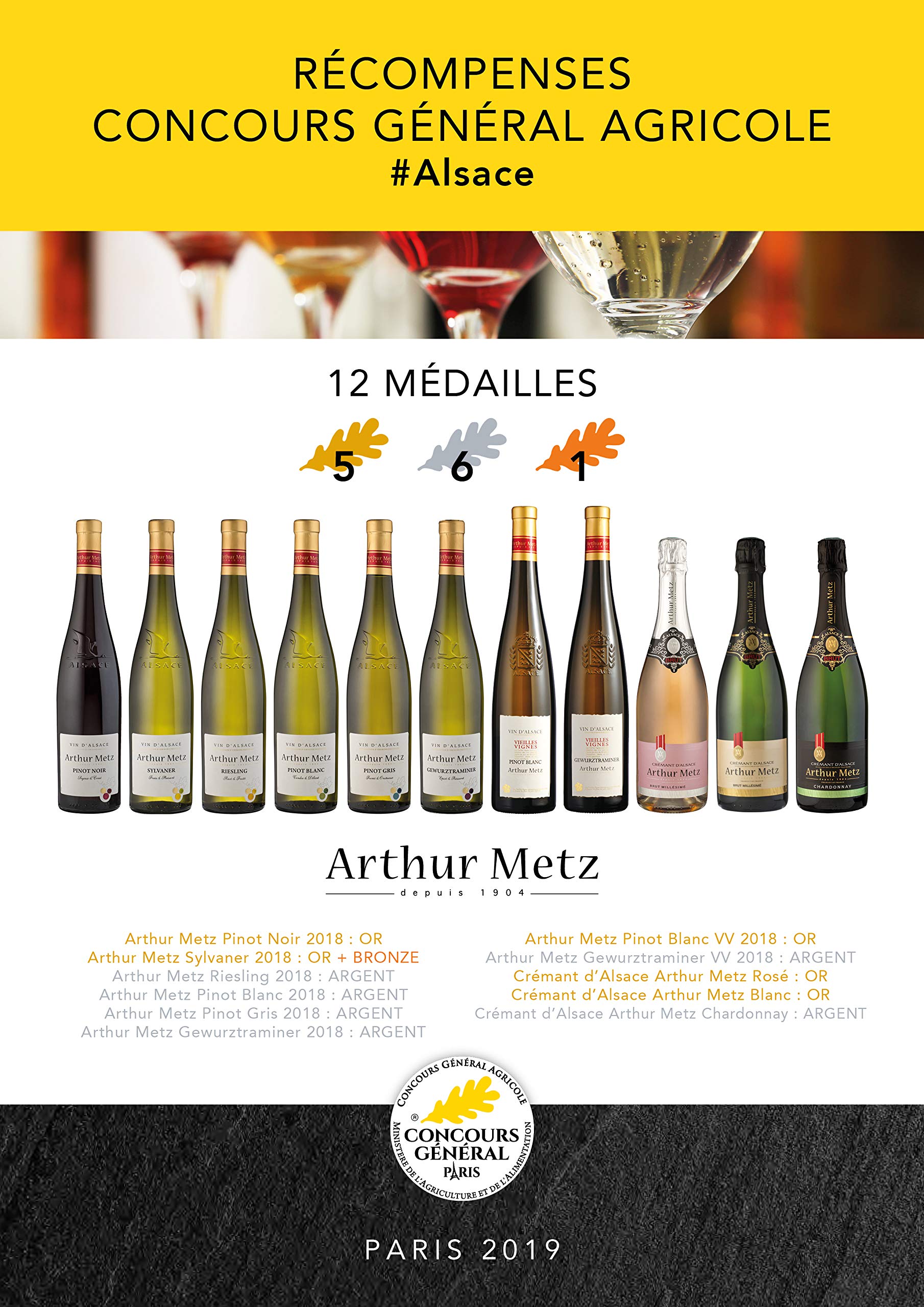 Arthur Metz Crémant d´Alsace, 6x0,75l