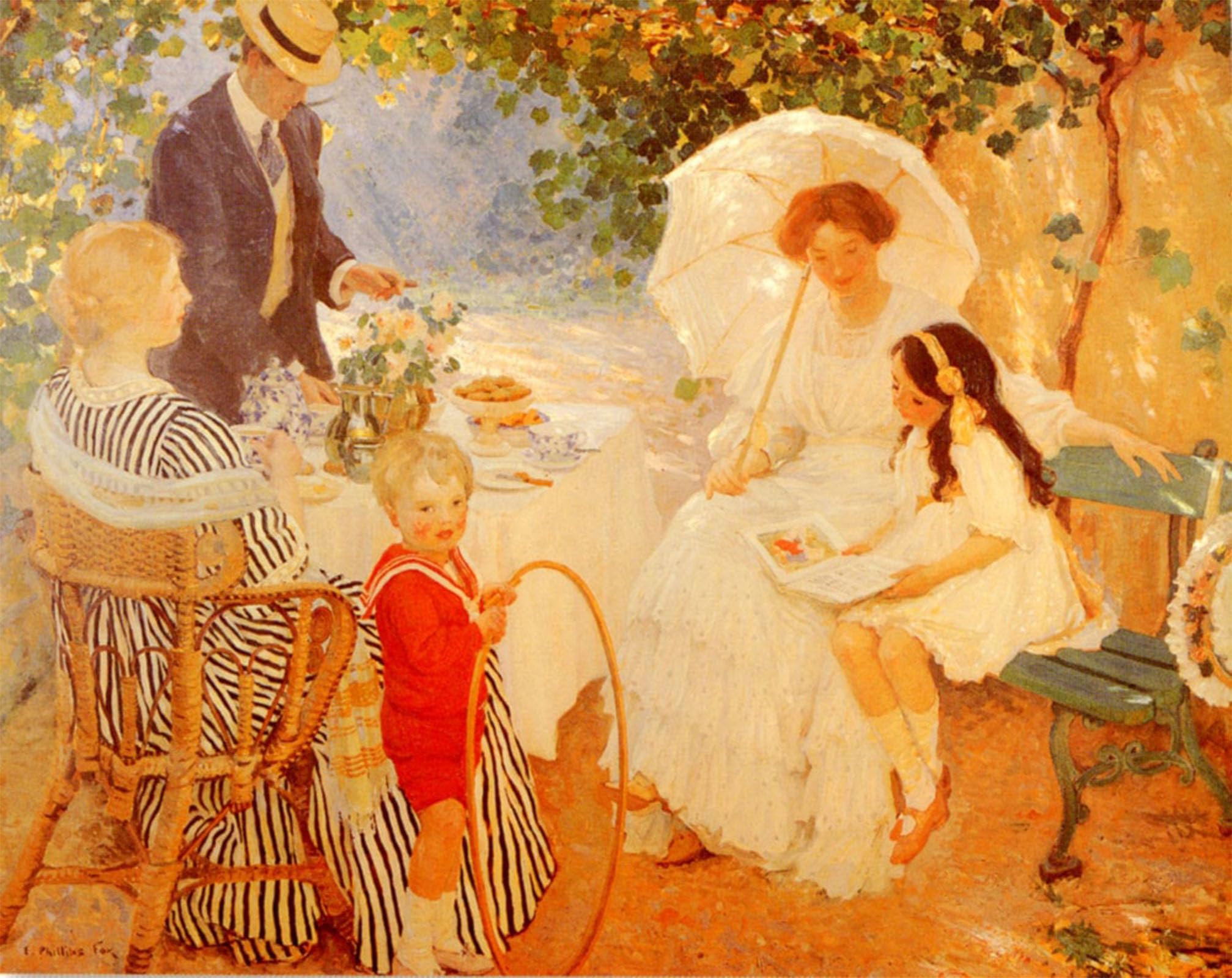 ARTXLXXBN Famous Print Painting Colorful Art Print the Arbour by Famous Artist Canvas Art Decorations for Home Decor 60x90cm