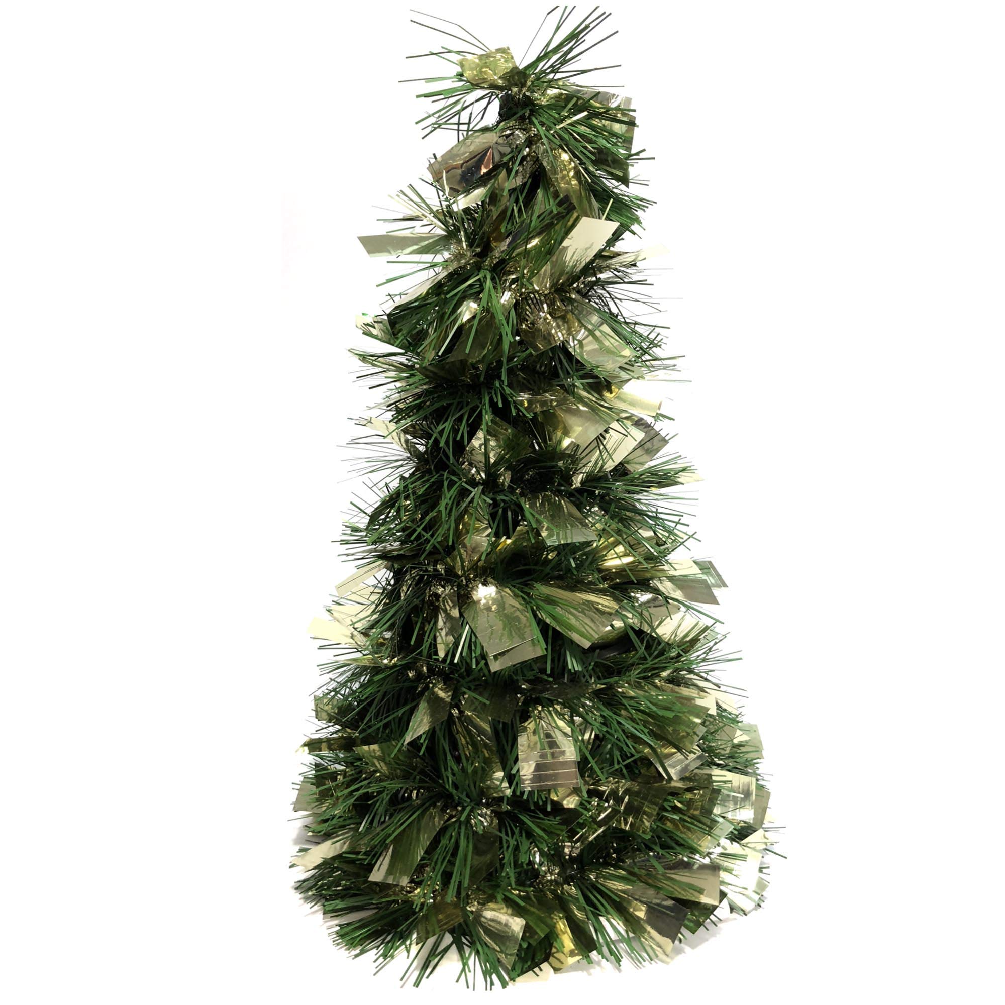 Photo 1 of Brite Star Pine Sparkle Cone Tree Tinsel, Gold