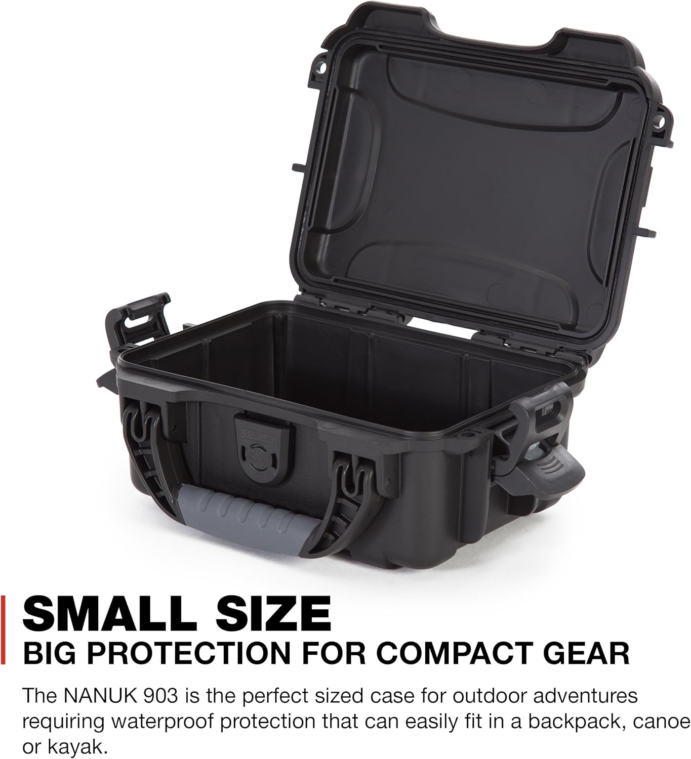 NANUK 903 Small Waterproof Hard Case 9.1" x 6.8" x 3.8" - Black (903-0001)