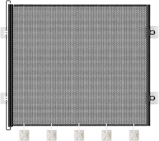 Gate for Cats Indoor Retractable Safety Mesh Barrier | Cat Gate Indoor Stairway Retractable Kitchen, Bedroom, Living Room, Apartment, Porch, Garage, Child, Infant, Kids, Kitten,