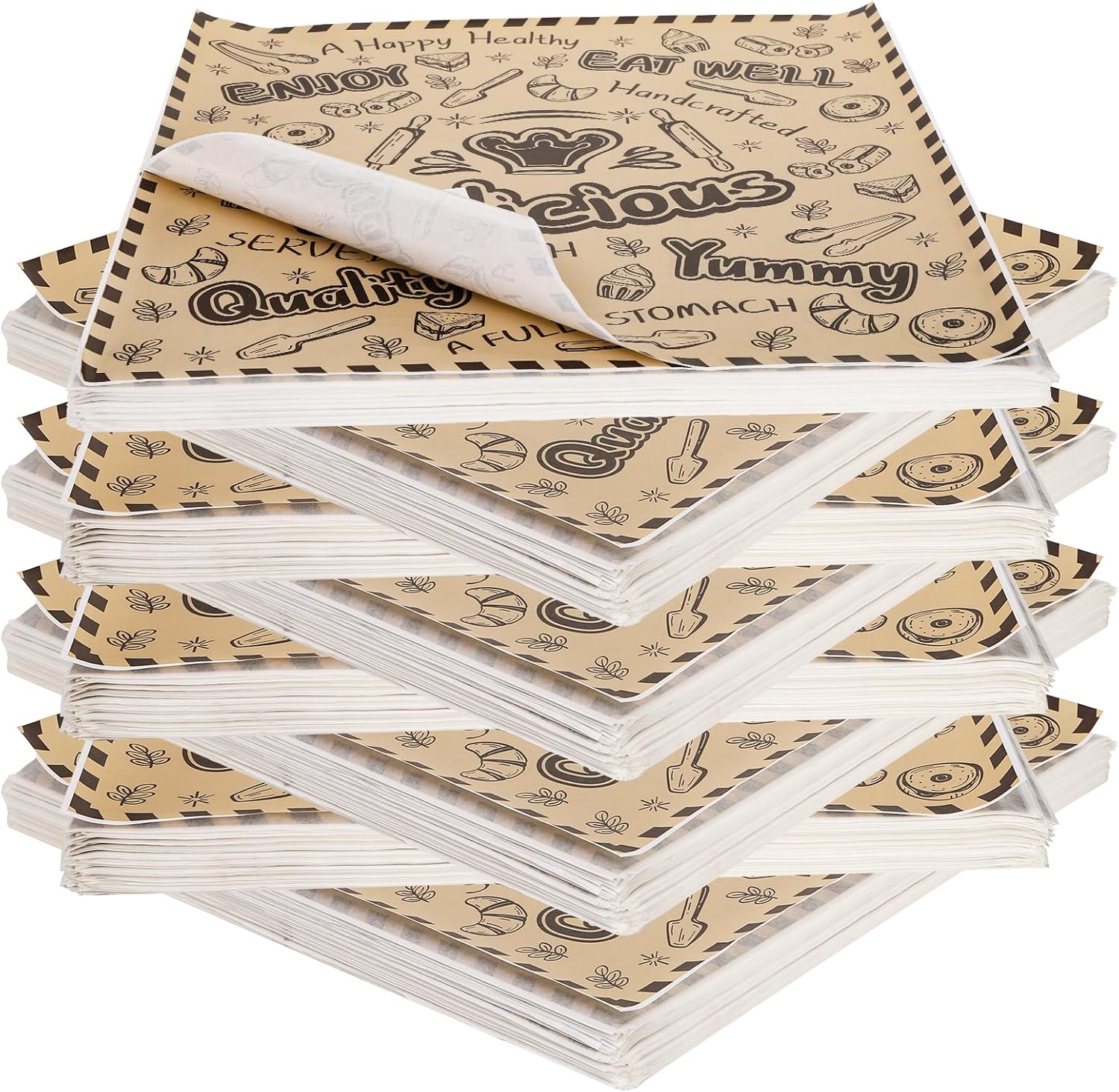 DEAYOU 1000 Pcs Deli Wax Paper Sheets, 12"x12" Grease
