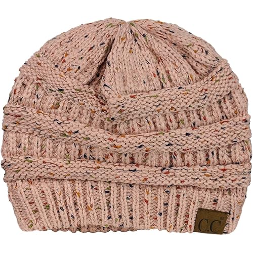 C.C Trendy Warm Chunky Soft Stretch Cable Knit Beanie Skully