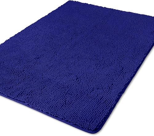 Miniatura 165 de Yeaban Alfombras de baño gris oscuro – Gruesas alfombras de baño de chenilla | Alfombras de baño absorbentes y lavables antideslizantes, alfombras
