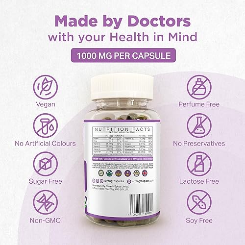 Miniatura 3 de Strength & Spices - Suplemento de refuerzo de memoria y concentración con ginkgo biloba y 22 súper ingredientes, suplemento cerebral a base de