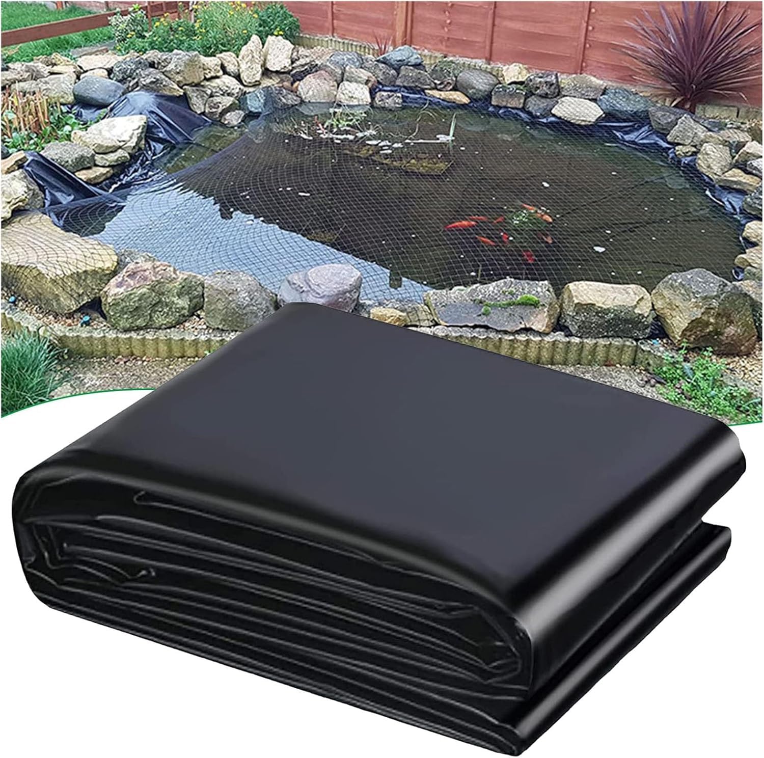 Lona para Estanque, Revestimiento de Estanque 45mil de Espesor, Pond Liner para Estanque Jardin Exterior Prefabricado, Estanque Tortugas, Fuentes,01,5X6m