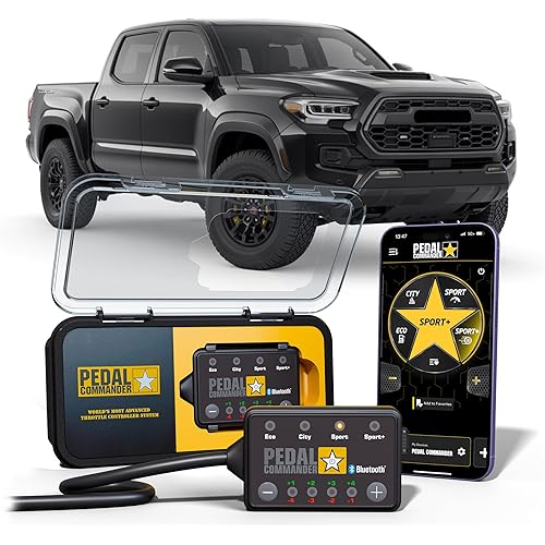 PEDAL COMMANDER Throttle Response Controller Compatible with Toyota Tacoma 2005-2023, Plug-and-Play Upgrade, 4 Driving Modes, App Control and Anti-Theft, Off-Road Performance Mods, Tacoma Accessories
