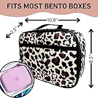 Vista 5 de Lonchera infantil de Fenrici,lonchera aislada, compartimentos de lados suaves, espaciosos, sin bisfenol A, apta para alimentos, 10.8 x 8.2 x 2.8